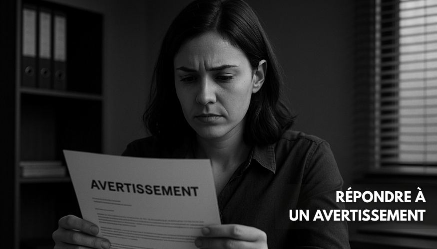 Salarié lisant un avertissement – Comment répondre à un avertissement disciplinaire
