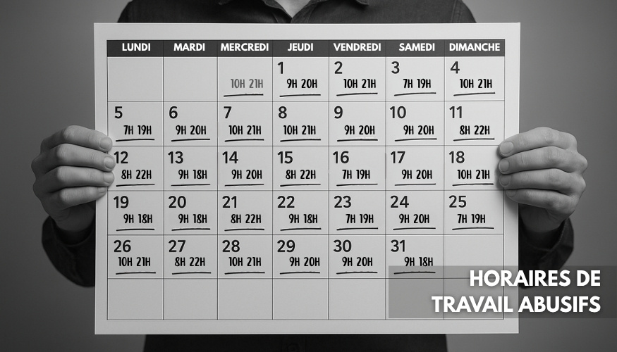 Horaires de travail abusifs